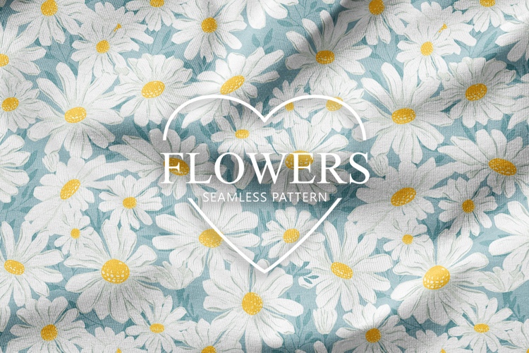 Seamless Flower Pattern for Fabric and Digital Paper
