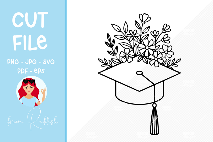 Outline Graduation Cap Clipart Image 8