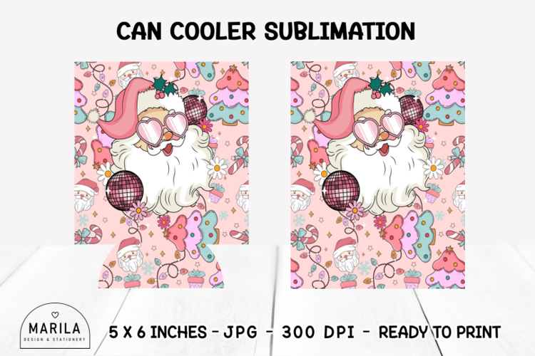 Merry christmas Can Cooler Wrap Sublimation #3