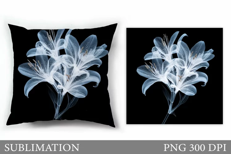 Flowers Pillow Sublimation. Floral Pillow Sublimation