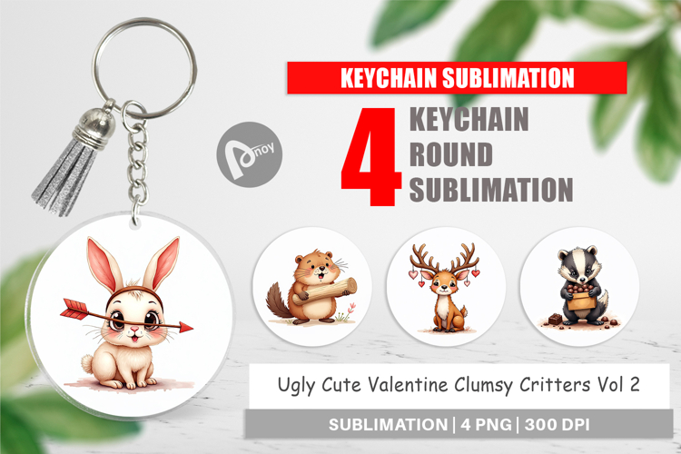 Clumsy Critters Keychain
