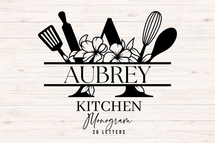 Kitchen Split Monogram svg Bundle - 26 Letters