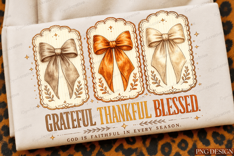 Grateful Thankful Blessed PNG Design grateful thankful bless