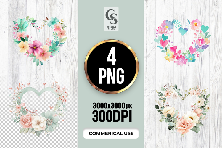 Floral Wreath Clipart Image 15