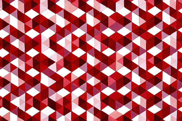 Red Geometric Cube Pattern Abstract Background