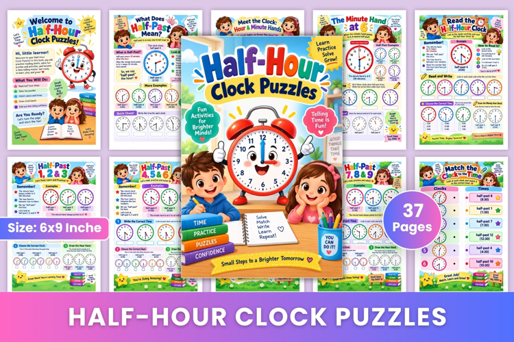 Half-Hour Clock Puzzles