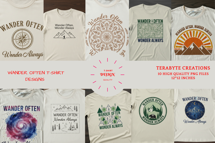 WANDER OFTEN T-SHIRT DESIGNS