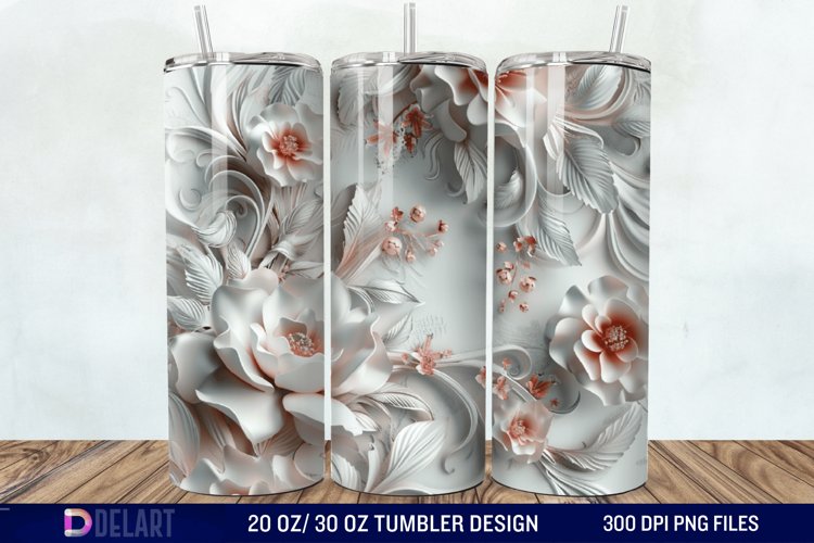 3D Floral Tumbler Wrap