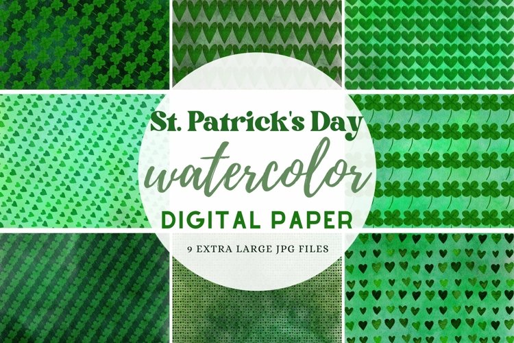 Watercolor Shamrock Clipart Image 15