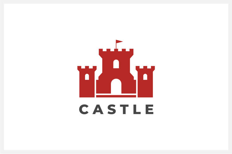 Castle Logo Design Vector Template