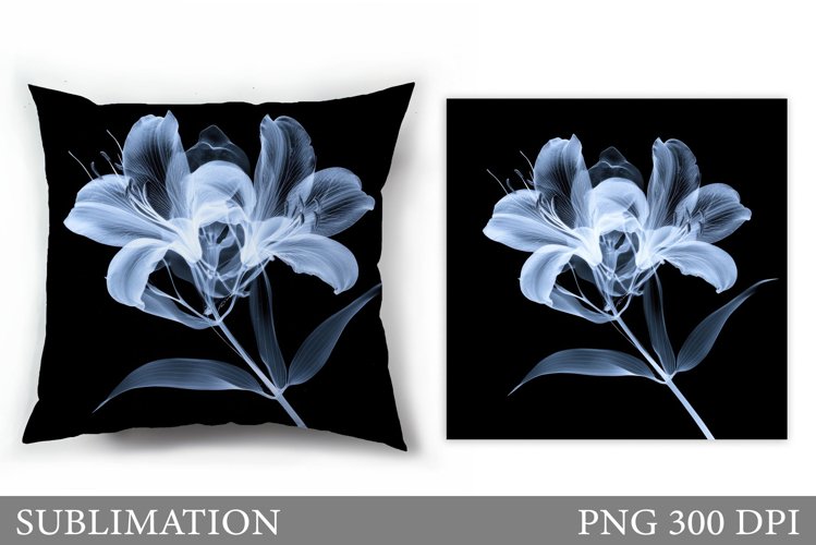 Floral Pillow Sublimation. Flowers Pillow Sublimation example image 1