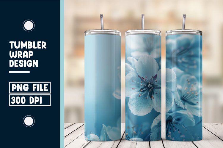 Flower Tumbler Wrap Design
