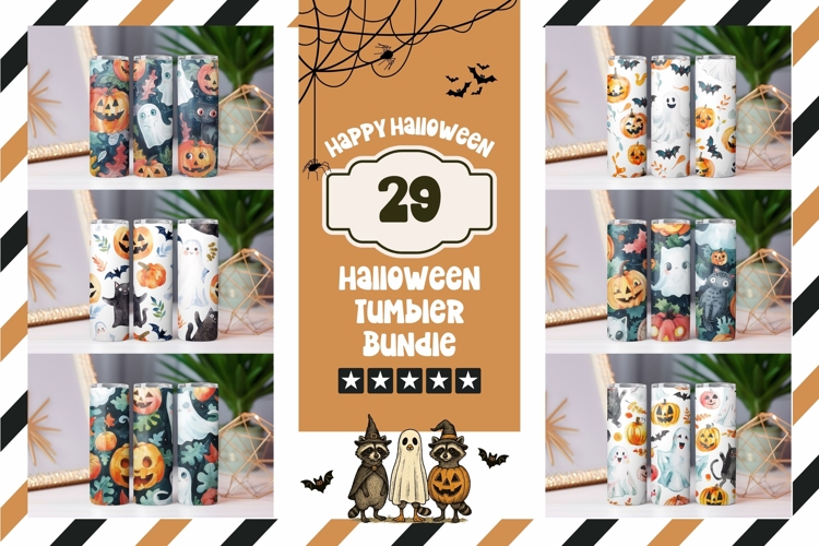 Cartoon Halloween Tumbler Bundle, Kids Halloween Bundle