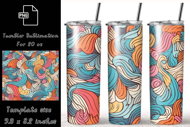 Abstract Pattern 20 oz Tumbler Wrap