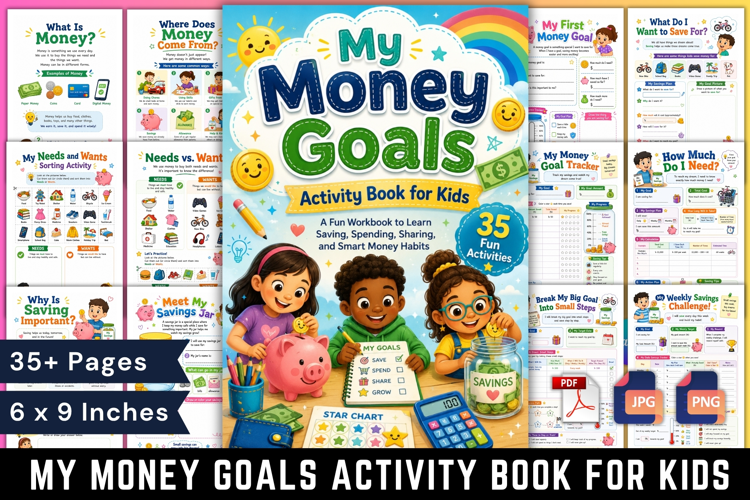 My Money Goals Activity Book for Kids
