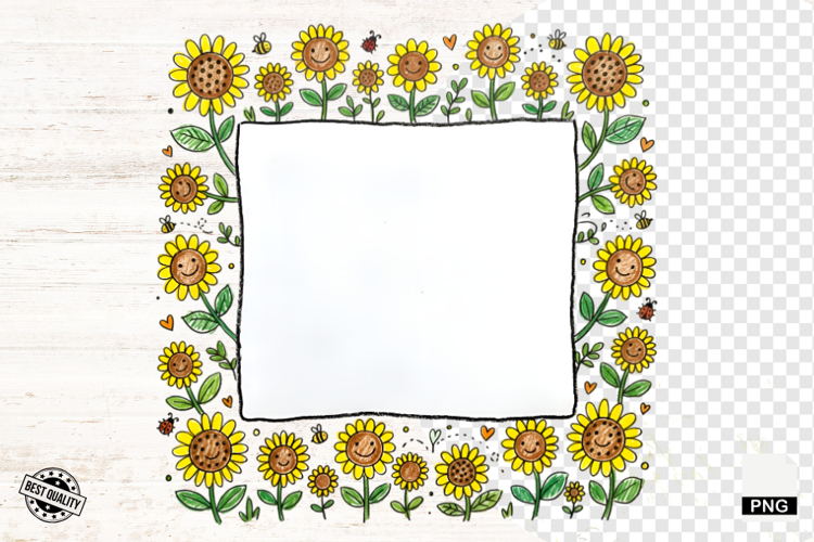 Sunflower Border Clipart Image 11