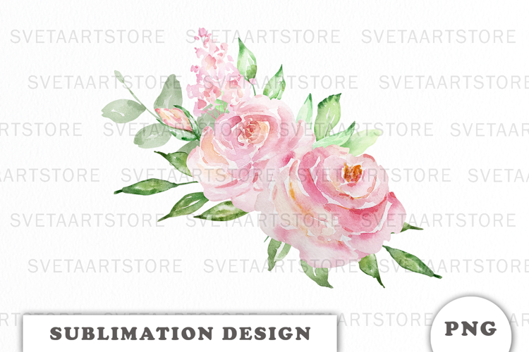 Watercolor Flowers Bouquet png