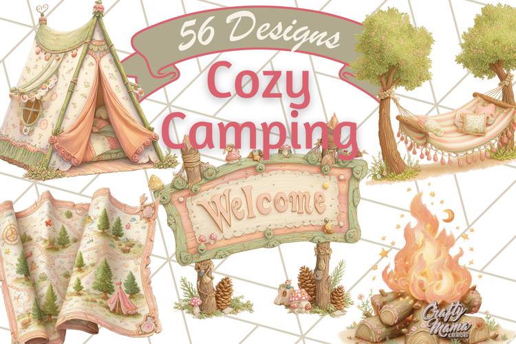 Camping Icons Clipart PNG, Adventure Outdoors Clip Art