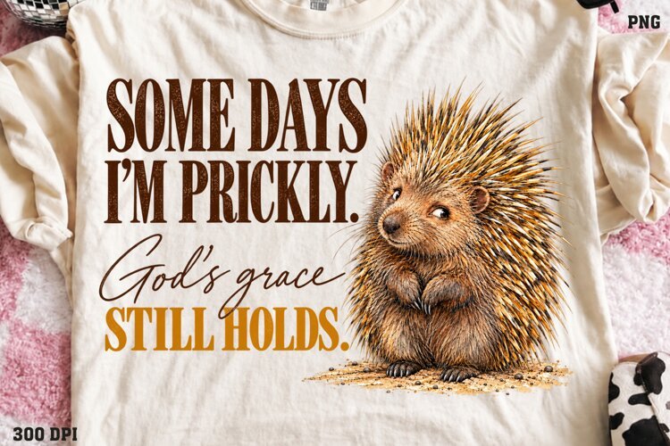 Some Days I'm Prickly Christian Shirt PNG, Funny Christian P example image 1