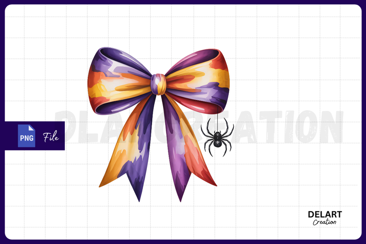 Spooky Coquette Bow Png, Halloween PNG Design