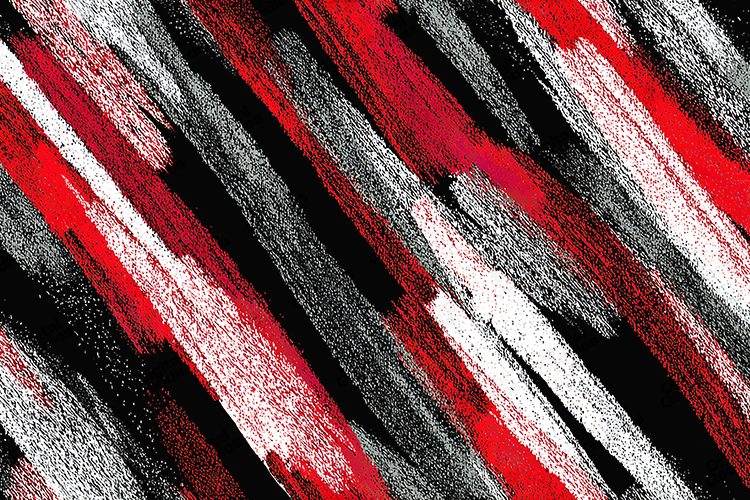 Bold Red Black White Abstract Textured Brush Strokes