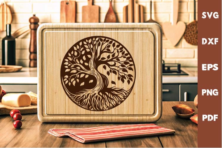 Tree of life SVG, Engraving Laser Cutting board SVG