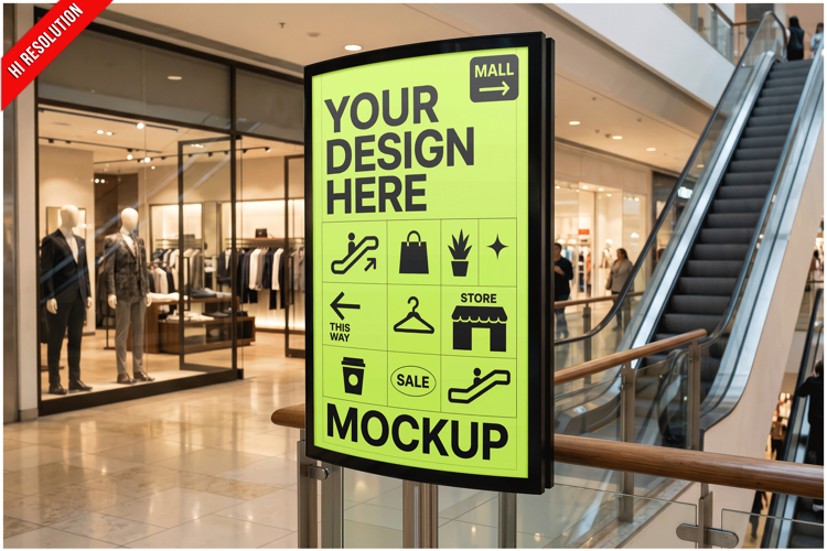 Vertical Poster Mall Setting
