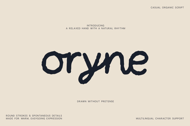 Oryne Organic Handwritten Font example image 1