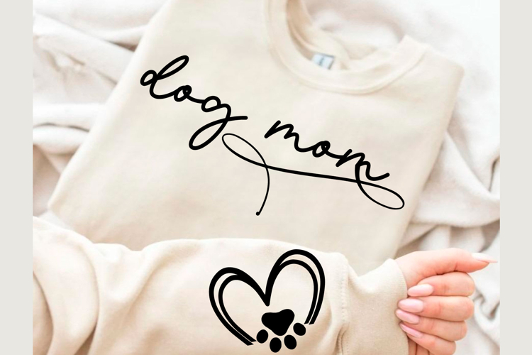 Dog Mom Sleeve SVG PNG, Dog Paws SVG PNG