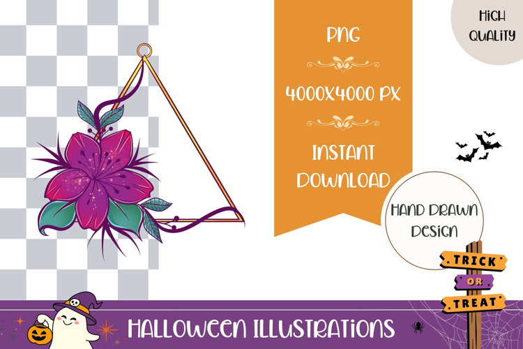 Hand Drawn Halloween Illustration, Witchcraft PNG