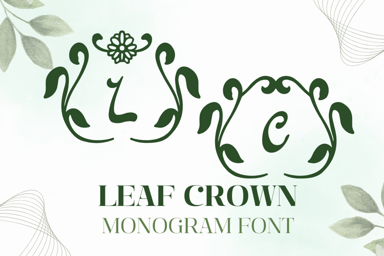 Leaf Crown Monogram | Web Font