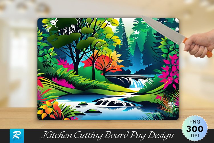 Nature Cutting Board Sublimation Design example image 1