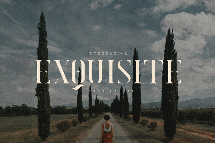 Exquisite Elegant Stencil Serif Font