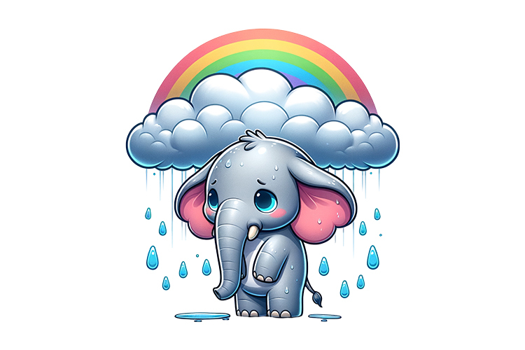 Cute Elephant Clipart Image 23
