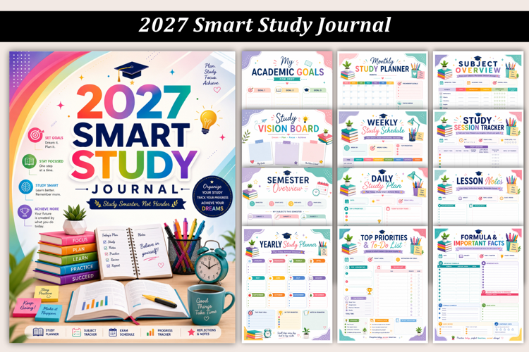 2027 Smart Study Journal | Printable Student Planner