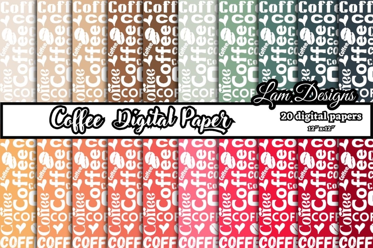 coffee digital papers, Coffee pattern, Coffee background