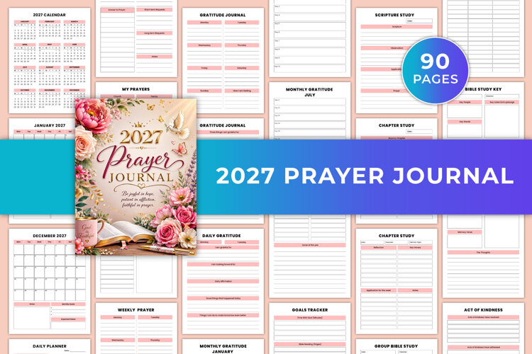 2027 Prayer Journal | Christian Prayer Planner example image 1