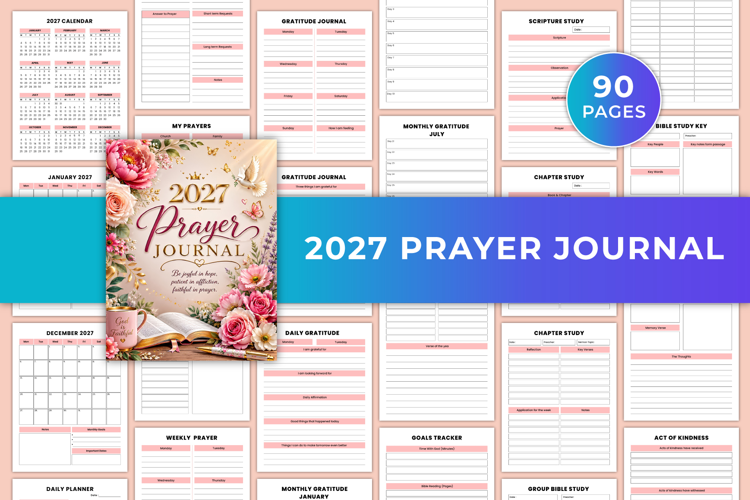 2027 Prayer Journal | Christian Prayer Planner