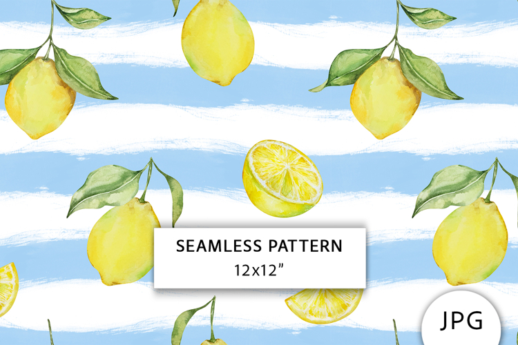 Lemons Seamless Pattern, Digital Paper
