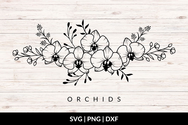 Orchid Flower Arrangement SVG