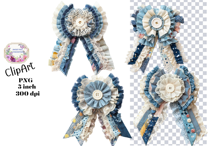 Bows, Ribbon, Lace , Clipart, Ephemera, PNG, Junk Journal