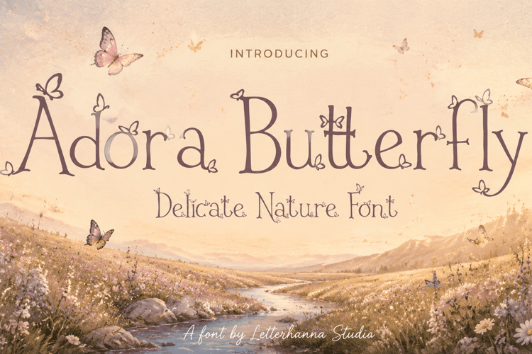 Adora Butterfly: A Dreamy Garden Font Inspired by Nature