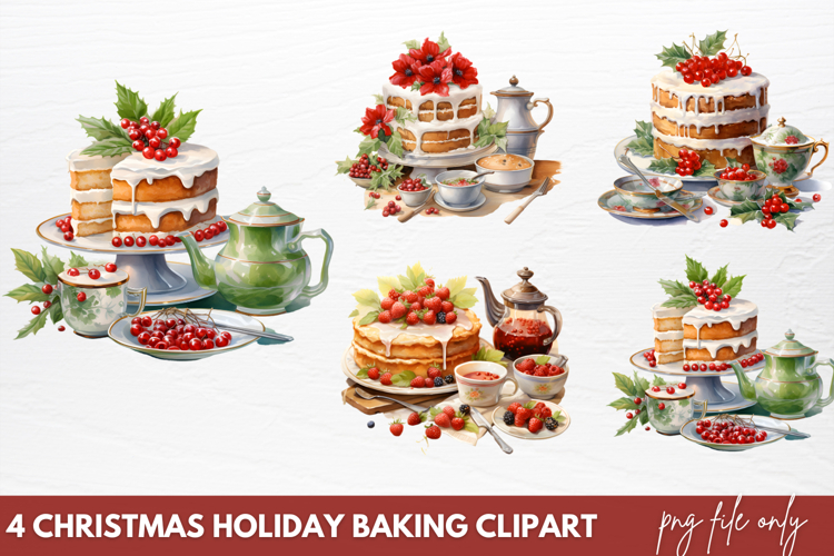 Watercolor Baking Clipart Image 14
