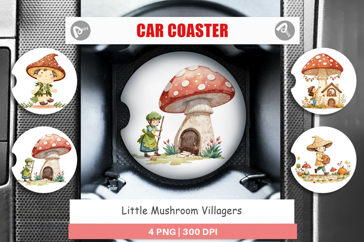Car Coaster Mushroom Village Friends