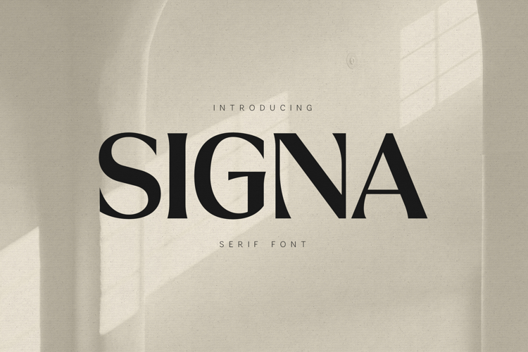 Signa Elegant Serif Modern Editorial Typeface
