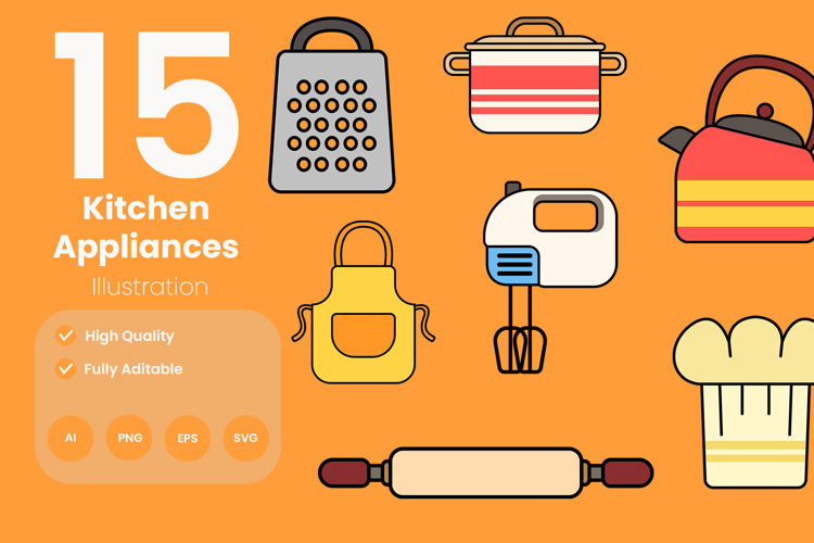 Kitchen Appliances Icon Pack