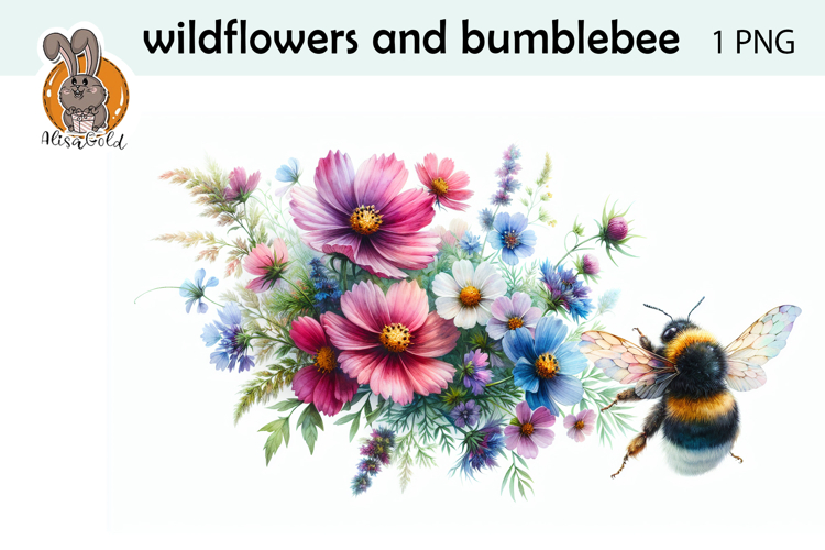 wildflowers, bumblebee