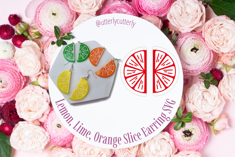 Lemon Slice Earring Laser Cut File- SVG FILE