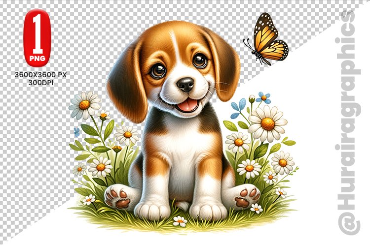 Cute Dog Clipart - PNG File