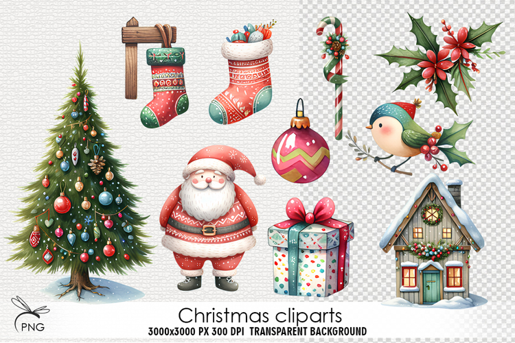 Christmas cliparts - 10 Variations